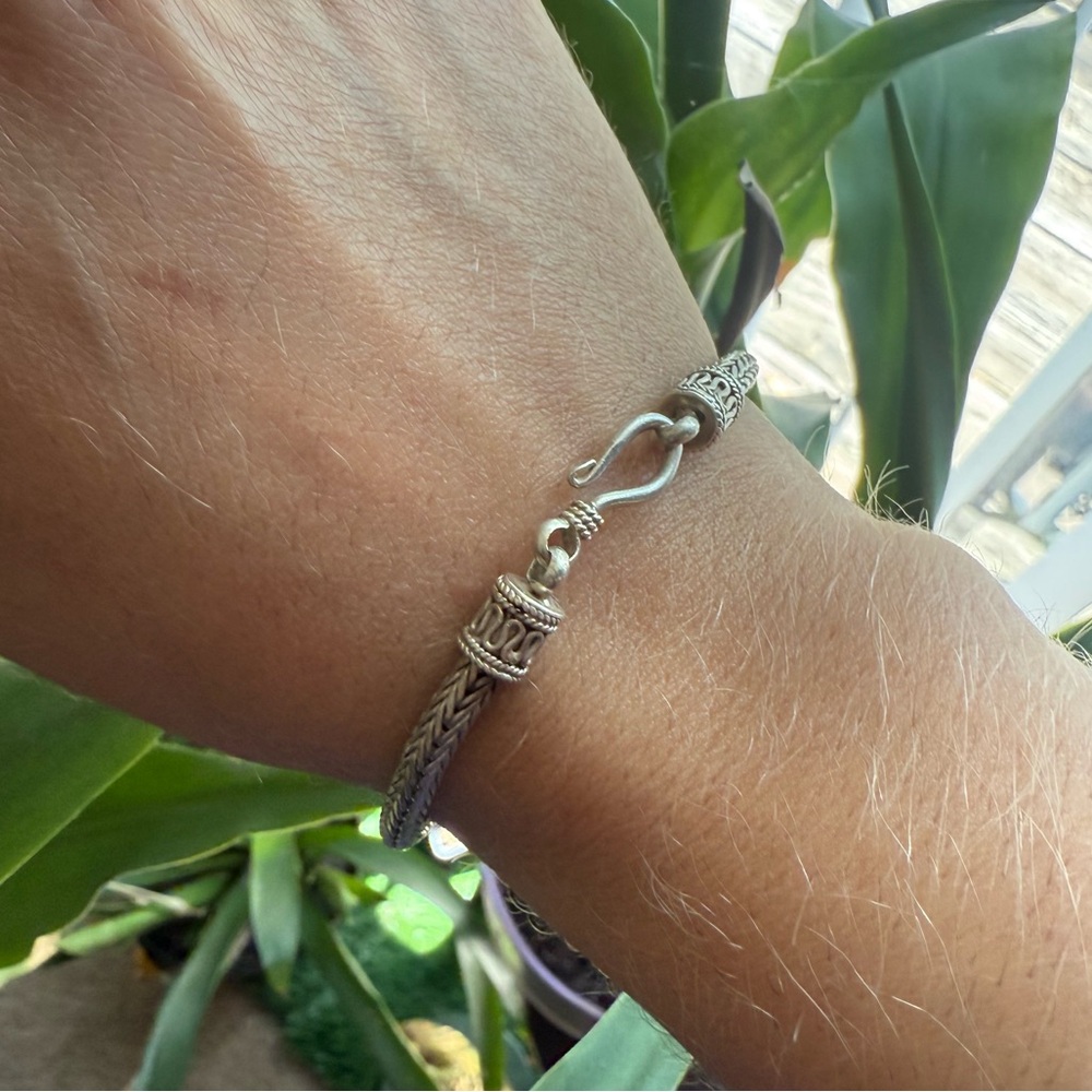 Chunky sterling silver bracelet